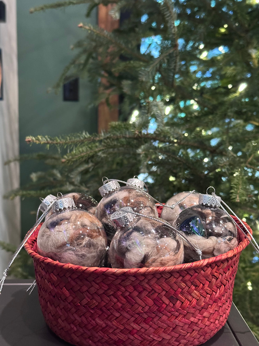 Christmas Fiber Ball Ornament