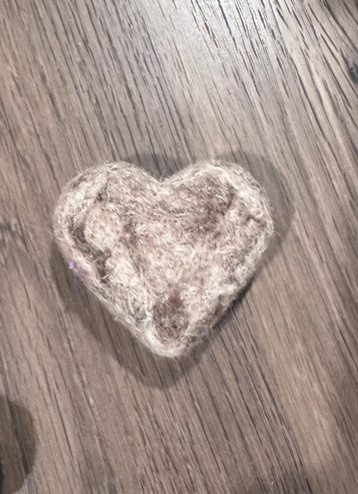 Felted Alpacas and Hearts