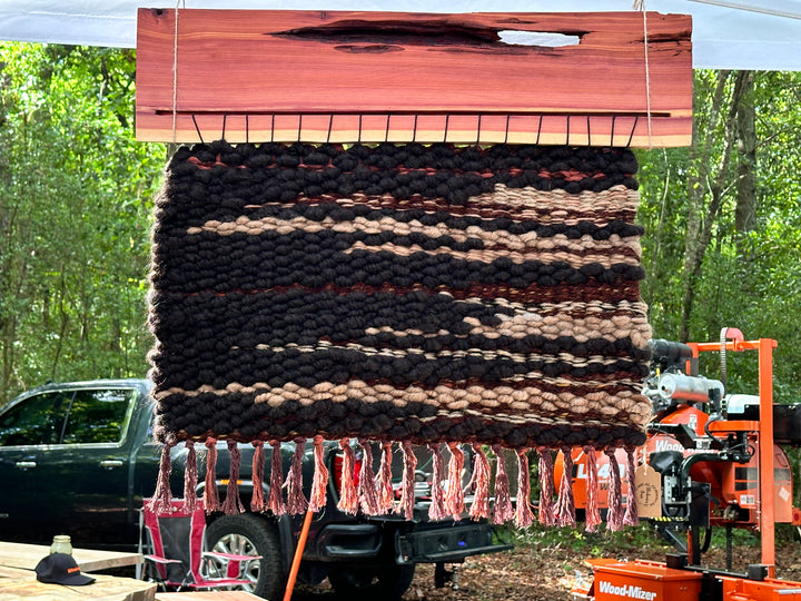 Cedar Peg Loom Tapestry